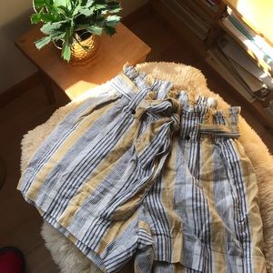 Linen Paper bag shorts